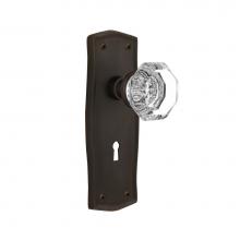 Nostalgic Warehouse 704503 - Nostalgic Warehouse Prairie Plate with Keyhole Privacy Waldorf Door Knob in Oil-Rubbed Bronze