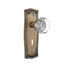 Nostalgic Warehouse 704504 - Nostalgic Warehouse Prairie Plate with Keyhole Privacy Waldorf Door Knob in Antique Brass