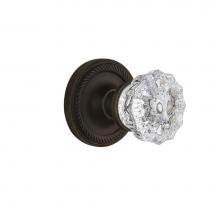 Nostalgic Warehouse 704654 - Nostalgic Warehouse Rope Rosette Passage Crystal Glass Door Knob in Oil-Rubbed Bronze