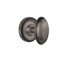 Nostalgic Warehouse 704662 - Nostalgic Warehouse Rope Rosette Privacy Homestead Door Knob in Antique Pewter