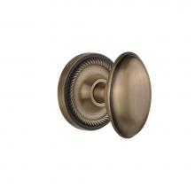 Nostalgic Warehouse 704665 - Nostalgic Warehouse Rope Rosette Privacy Homestead Door Knob in Antique Brass