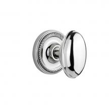 Nostalgic Warehouse 704667 - Nostalgic Warehouse Rope Rosette Privacy Homestead Door Knob in Bright Chrome