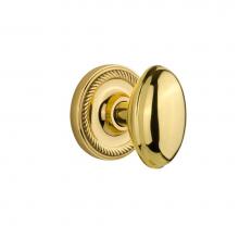 Nostalgic Warehouse 704682 - Nostalgic Warehouse Rope Rosette Single Dummy Homestead Door Knob in Polished Brass