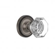 Nostalgic Warehouse 704690 - Nostalgic Warehouse Rope Rosette Privacy Waldorf Door Knob in Antique Pewter