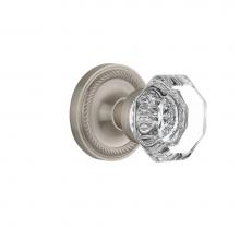 Nostalgic Warehouse 704691 - Nostalgic Warehouse Rope Rosette Privacy Waldorf Door Knob in Satin Nickel