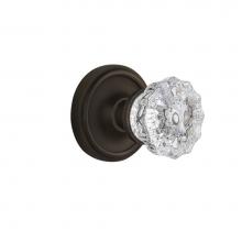 Nostalgic Warehouse 704727 - Nostalgic Warehouse Classic Rosette Passage Crystal Glass Door Knob in Oil-Rubbed Bronze