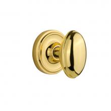 Nostalgic Warehouse 704741 - Nostalgic Warehouse Classic Rosette Privacy Homestead Door Knob in Polished Brass