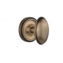 Nostalgic Warehouse 704752 - Nostalgic Warehouse Classic Rosette Passage Homestead Door Knob in Antique Brass