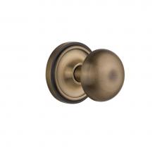 Nostalgic Warehouse 704780 - Nostalgic Warehouse Classic Rosette Privacy New York Door Knob in Antique Brass