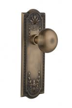 Nostalgic Warehouse 704782 - Nostalgic Warehouse Meadows Plate Passage New York Door Knob in Antique Brass