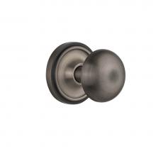 Nostalgic Warehouse 704784 - Nostalgic Warehouse Classic Rosette Passage New York Door Knob in Antique Pewter