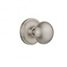 Nostalgic Warehouse 704785 - Nostalgic Warehouse Classic Rosette Passage New York Door Knob in Satin Nickel