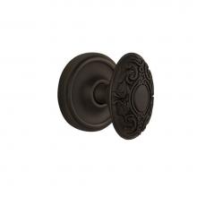 Nostalgic Warehouse 704805 - Nostalgic Warehouse Classic Rosette Privacy Victorian Door Knob in Oil-Rubbed Bronze