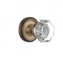 Nostalgic Warehouse 704817 - Nostalgic Warehouse Classic Rosette Privacy Waldorf Door Knob in Antique Brass