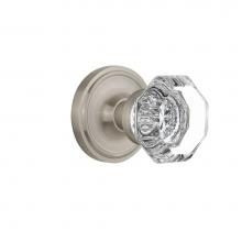 Nostalgic Warehouse 704822 - Nostalgic Warehouse Classic Rosette Passage Waldorf Door Knob in Satin Nickel