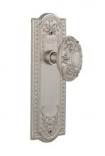 Nostalgic Warehouse 705000 - Nostalgic Warehouse Meadows Plate Passage Victorian Door Knob in Satin Nickel