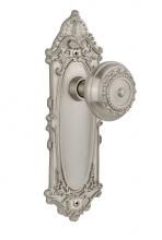 Nostalgic Warehouse 705062 - Nostalgic Warehouse Victorian Plate Passage Meadows Door Knob in Satin Nickel