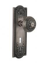 Nostalgic Warehouse 705089 - Nostalgic Warehouse Meadows Plate with Keyhole Passage Egg & Dart Door Knob in Antique Pewter