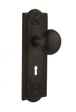 Nostalgic Warehouse 705096 - Nostalgic Warehouse Meadows Plate with Keyhole Passage New York Door Knob in Oil-Rubbed Bronze