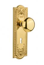 Nostalgic Warehouse 705097 - Nostalgic Warehouse Meadows Plate with Keyhole Passage New York Door Knob in Polished Brass