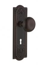 Nostalgic Warehouse 705099 - Nostalgic Warehouse Meadows Plate with Keyhole Passage New York Door Knob in Timeless Bronze