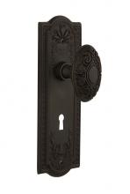 Nostalgic Warehouse 705105 - Nostalgic Warehouse Meadows Plate with Keyhole Passage Victorian Door Knob in Oil-Rubbed Bronze