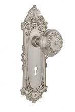 Nostalgic Warehouse 705142 - Nostalgic Warehouse Victorian Plate with Keyhole Passage Meadows Door Knob in Satin Nickel