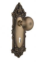 Nostalgic Warehouse 705144 - Nostalgic Warehouse Victorian Plate with Keyhole Passage New York Door Knob in Antique Brass