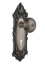 Nostalgic Warehouse 705145 - Nostalgic Warehouse Victorian Plate with Keyhole Passage New York Door Knob in Antique Pewter