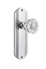 Nostalgic Warehouse 705309 - Nostalgic Warehouse Deco Plate Passage Crystal Glass Door Knob in Bright Chrome