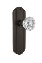 Nostalgic Warehouse 705310 - Nostalgic Warehouse Deco Plate Passage Crystal Glass Door Knob in Oil-Rubbed Bronze