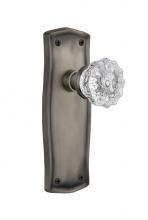 Nostalgic Warehouse 705332 - Nostalgic Warehouse Prairie Plate Passage Crystal Glass Door Knob in Antique Pewter