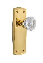 Nostalgic Warehouse 705335 - Nostalgic Warehouse Prairie Plate Passage Crystal Glass Door Knob in Polished Brass