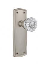 Nostalgic Warehouse 705345 - Nostalgic Warehouse Prairie Plate Privacy Crystal Glass Door Knob in Satin Nickel