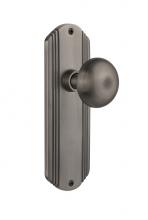 Nostalgic Warehouse 705350 - Nostalgic Warehouse Deco Plate Passage New York Door Knob in Antique Pewter