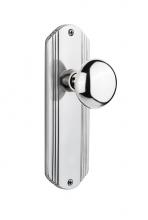 Nostalgic Warehouse 705351 - Nostalgic Warehouse Deco Plate Passage New York Door Knob in Bright Chrome