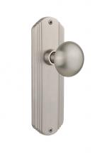 Nostalgic Warehouse 705354 - Nostalgic Warehouse Deco Plate Passage New York Door Knob in Satin Nickel