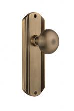 Nostalgic Warehouse 705361 - Nostalgic Warehouse Deco Plate Privacy New York Door Knob in Antique Brass