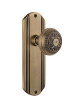 Nostalgic Warehouse 705433 - Nostalgic Warehouse Deco Plate Passage Egg & Dart Door Knob in Antique Brass