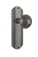 Nostalgic Warehouse 705434 - Nostalgic Warehouse Deco Plate Passage Egg & Dart Door Knob in Antique Pewter