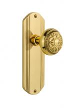 Nostalgic Warehouse 705436 - Nostalgic Warehouse Deco Plate Passage Egg & Dart Door Knob in Polished Brass