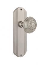 Nostalgic Warehouse 705437 - Nostalgic Warehouse Deco Plate Passage Egg & Dart Door Knob in Satin Nickel