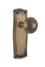 Nostalgic Warehouse 705457 - Nostalgic Warehouse Prairie Plate Passage Egg & Dart Door Knob in Antique Brass