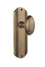 Nostalgic Warehouse 705489 - Nostalgic Warehouse Deco Plate Passage Homestead Door Knob in Antique Brass