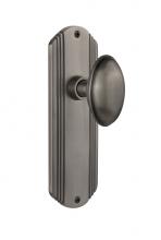 Nostalgic Warehouse 705490 - Nostalgic Warehouse Deco Plate Passage Homestead Door Knob in Antique Pewter