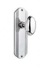 Nostalgic Warehouse 705491 - Nostalgic Warehouse Deco Plate Passage Homestead Door Knob in Bright Chrome