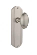 Nostalgic Warehouse 705494 - Nostalgic Warehouse Deco Plate Passage Homestead Door Knob in Satin Nickel