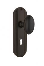 Nostalgic Warehouse 705498 - Nostalgic Warehouse Deco Plate with Keyhole Passage Homestead Door Knob in Oil-Rubbed Bronze