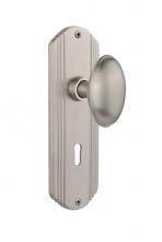 Nostalgic Warehouse 705499 - Nostalgic Warehouse Deco Plate with Keyhole Passage Homestead Door Knob in Satin Nickel