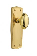 Nostalgic Warehouse 705526 - Nostalgic Warehouse Prairie Plate Privacy Homestead Door Knob in Polished Brass